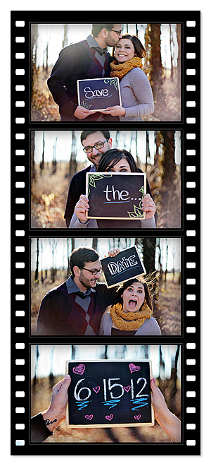 "Date Collage" Save the Date Magnet